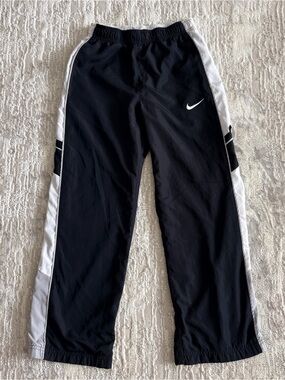 Nike Black & White Vintage Y2K Athletic Track Pants